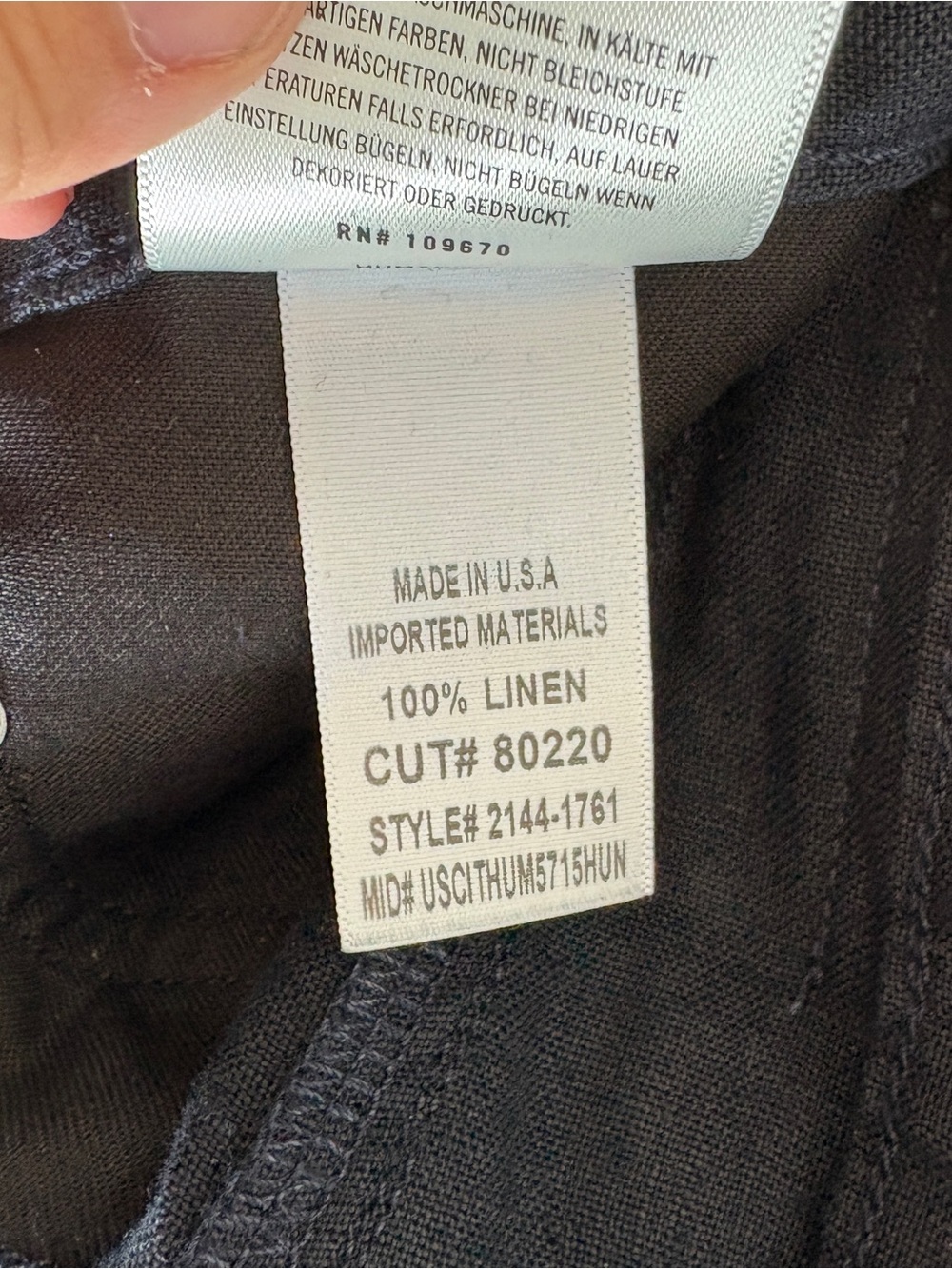 $298 NWOT Citizens Of Humanity “Brynn” Linen Trousers in Dark Blue Sz 29 - Picture 13 of 15